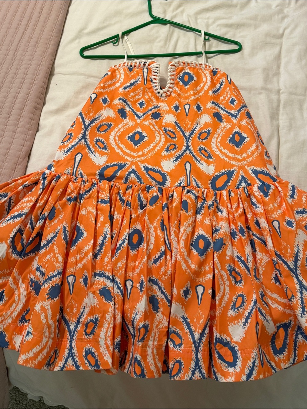 Fancyd boutique orange  and blue mini dress
